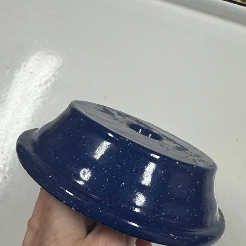 Deep Blue Heavy Ceramic Jewelry Dish